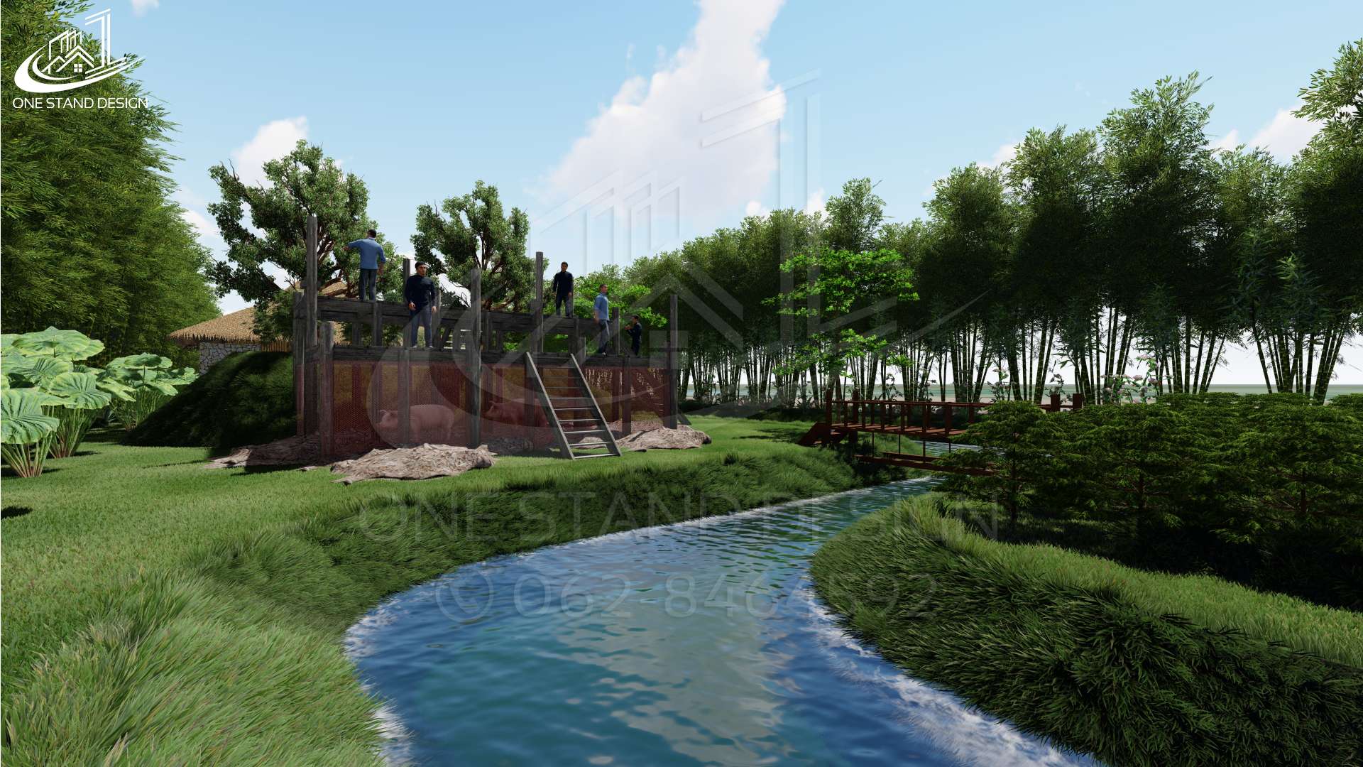 One Stand Design Company, รับออกแบบ 3D Floor plan, รับออกแบบ 3D Perspective, Landscape Design