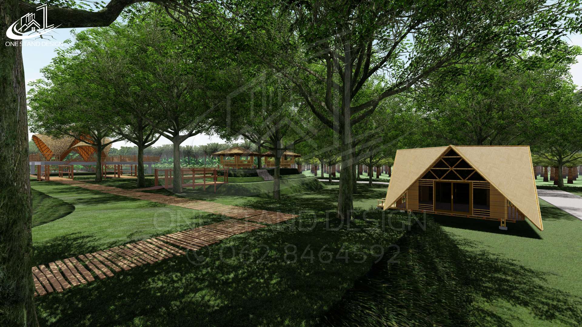 One Stand Design Company, รับออกแบบ 3D Floor plan, รับออกแบบ 3D Perspective, Landscape Design